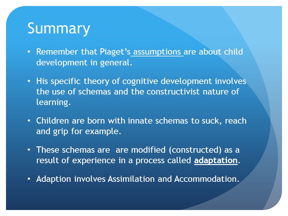 Assumptions Of Piaget s Cognitive Development Theory 2024 favors